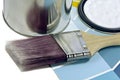 Paint, Brush and Color Samples Royalty Free Stock Photo