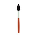 Paint brush for drawing vector illustration art design. Paintbrush isolated white and creative artistic painter. Ink stroke tool Royalty Free Stock Photo