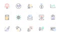 Paint brush, Flash memory and Inspect line icons for website, printing. For design. Vector