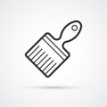 Paint brush icon flat line. Vector eps 10 Royalty Free Stock Photo