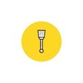 Paint brush icon in trendy flat style isolated on background. Paint brush icon page symbol for your web site design Royalty Free Stock Photo