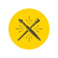 Paint brush icon vector