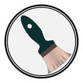 Vector brush icon. Brush for cleaning garbage or data cleaning for interface design Royalty Free Stock Photo