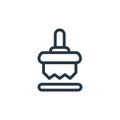 paint brush icon vector from tools concept. Thin line illustration of paint brush editable stroke. paint brush linear sign for use Royalty Free Stock Photo