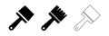 Paint brush icons collec in trendy flat style