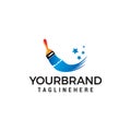 Paint brush logo design concept template vector Royalty Free Stock Photo