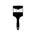 Paint Brush Silhouette. Black and White Icon Design Element on Isolated White Background Royalty Free Stock Photo