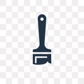 Paint brush vector icon isolated on transparent background, Pain