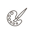 Paint brushes line icon