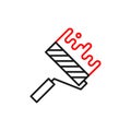 Paint brushes line icon