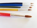 Paint brushes new isolated in white empty background for your text colors Royalty Free Stock Photo