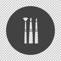 Paint brushes set icon