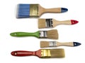 Paint brushes and varnish. Construction tool, painting