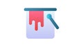 Paint bucket color single isolated icon with smooth style