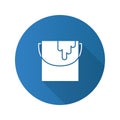 Paint bucket flat design long shadow glyph icon