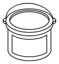 Paint bucket icon. Closed plastic or metal container