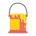 Paint bucket ith splash symbol isolated Royalty Free Stock Photo