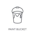 Paint bucket linear icon. Modern outline Paint bucket logo conce