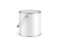 Paint bucket mockup template, white matte paint can with handle for branding and mock up Royalty Free Stock Photo