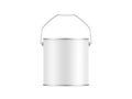 Paint bucket mockup template, white matte paint can with handle for branding and mock up Royalty Free Stock Photo