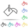paint bucket multi color style icon. Simple thin line, outline  of web icons for ui and ux, website or mobile application Royalty Free Stock Photo