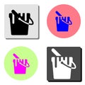 Paint bucket. flat vector icon