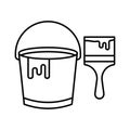 paint bucket Vector Icon which can easily modify or edit Royalty Free Stock Photo