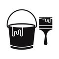 paint bucket Vector Icon which can easily modify or edit Royalty Free Stock Photo