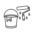 Paint bucket Vector Icon which can easily modify or edit Royalty Free Stock Photo