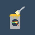 Paint can and brush illustration Royalty Free Stock Photo