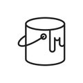 Paint can Icon symbol Flat vector illustration for graphic and web design Royalty Free Stock Photo