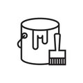 Paint can Icon symbol Flat vector illustration for graphic and web design Royalty Free Stock Photo