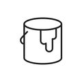 Paint can Icon symbol Flat vector illustration for graphic and web design Royalty Free Stock Photo