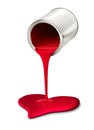 Paint can pouring red heart symbol Royalty Free Stock Photo