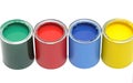 Paint cans with brush