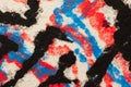 Paint on Canvas: Abstract Pattern in White, Red and Blue Hues - Background