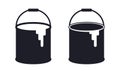 Paint color bucket vector icon Royalty Free Stock Photo