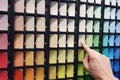 Paint color selection from swatch palette