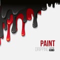 Paint colorful dripping background, vector