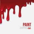 Paint colorful dripping background, vector