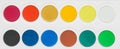 Paint colors pallete Royalty Free Stock Photo