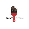 Paint cream logo design concept