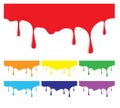 Paint Dripping Colorful Design Elements