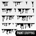 Paint Dripping Liquid Vector. Abstract Current Inks. Blood Splatter Background. Isolated Illustration