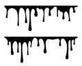 Paint drop liquid vector seamless line