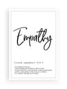 Empathy definition, Minimalist Wording Design, Wall Decor, Wall Decals Vector, Freedom noun description, Wordings Design Royalty Free Stock Photo