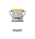 Paint flat element for web design or moble app