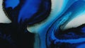 Paint flow ink blend wave blue black fluid mix Royalty Free Stock Photo