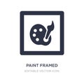 paint framed icon on white background. Simple element illustration from Art and design concept