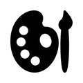 Paint glyph vector icon